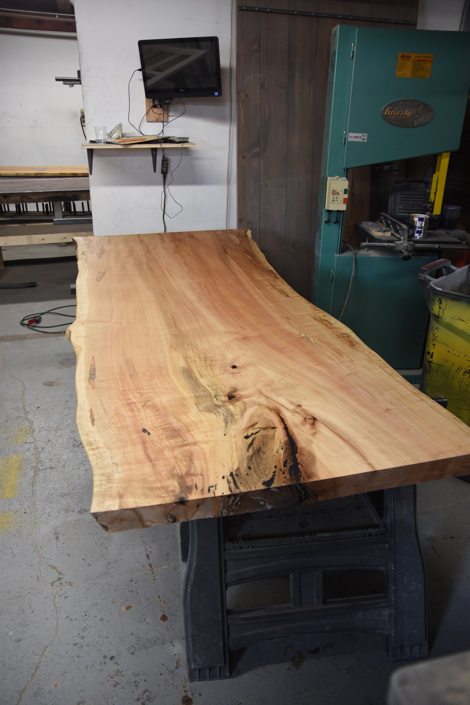 Live Edge Dining Table Maple Resin Filled Chicago Makers Studio