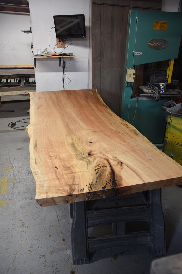 Live Edge Dining Table Maple Resin Filled Chicago Makers Studio