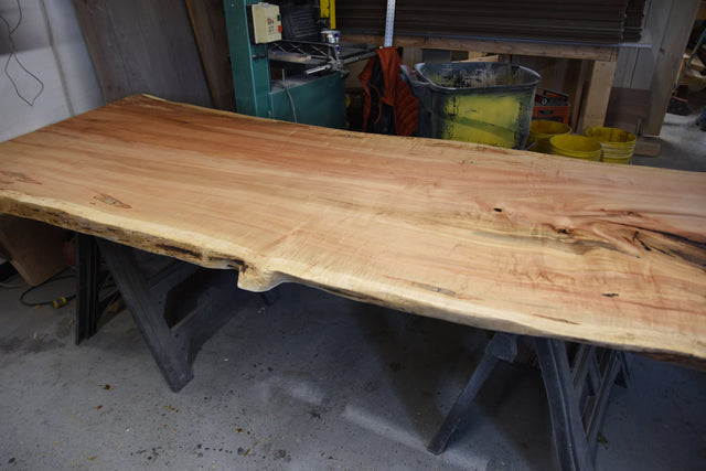 Live Edge Dining Table Maple Resin Filled Chicago Makers Studio