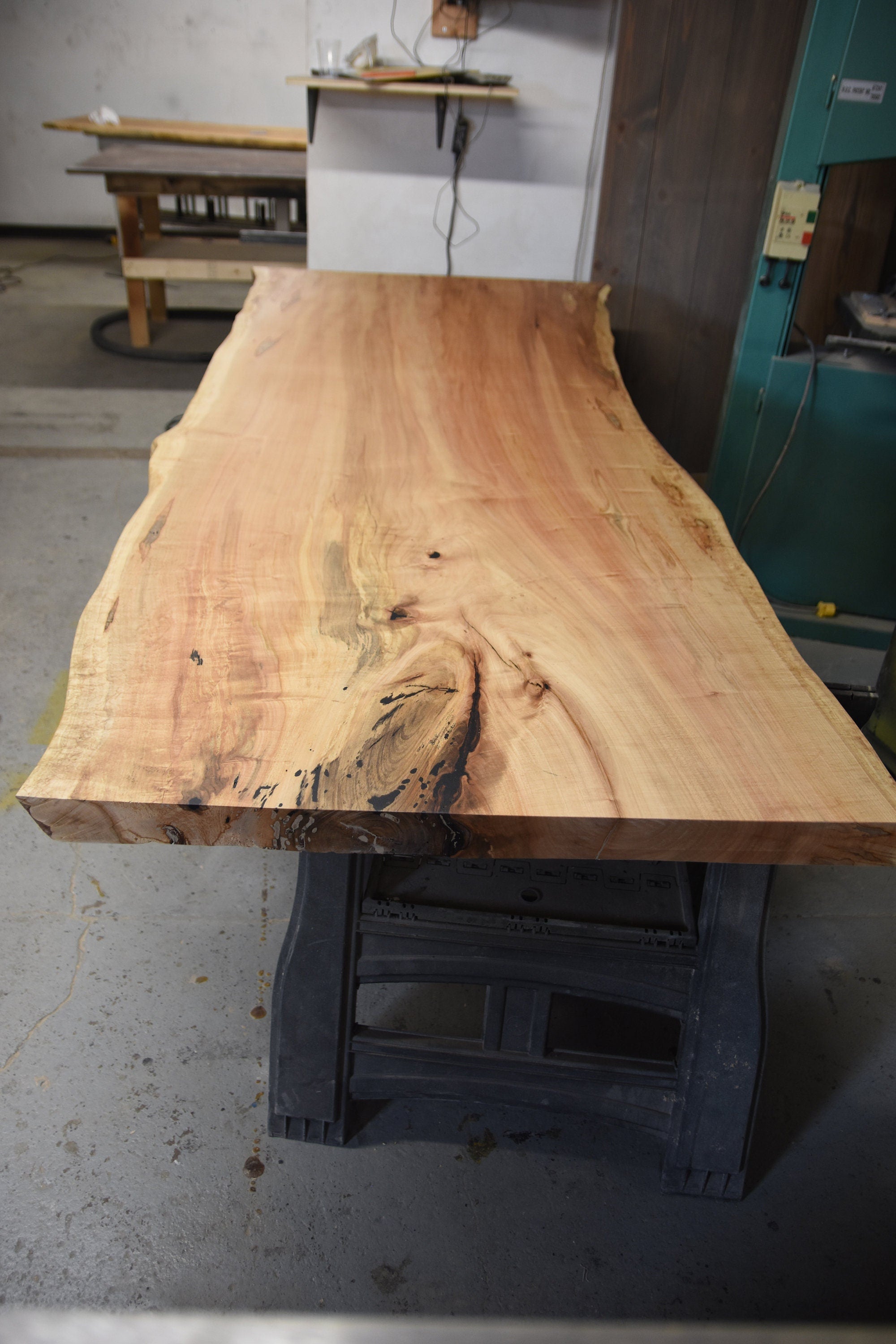 Live Edge Dining Table Maple Resin Filled Chicago Makers Studio 