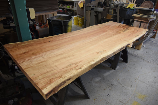 Live Edge Dining Table Maple Resin Filled Chicago Makers Studio