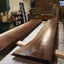 Handmade Black Walnut Live Edge River Kitchen Table with invented glass