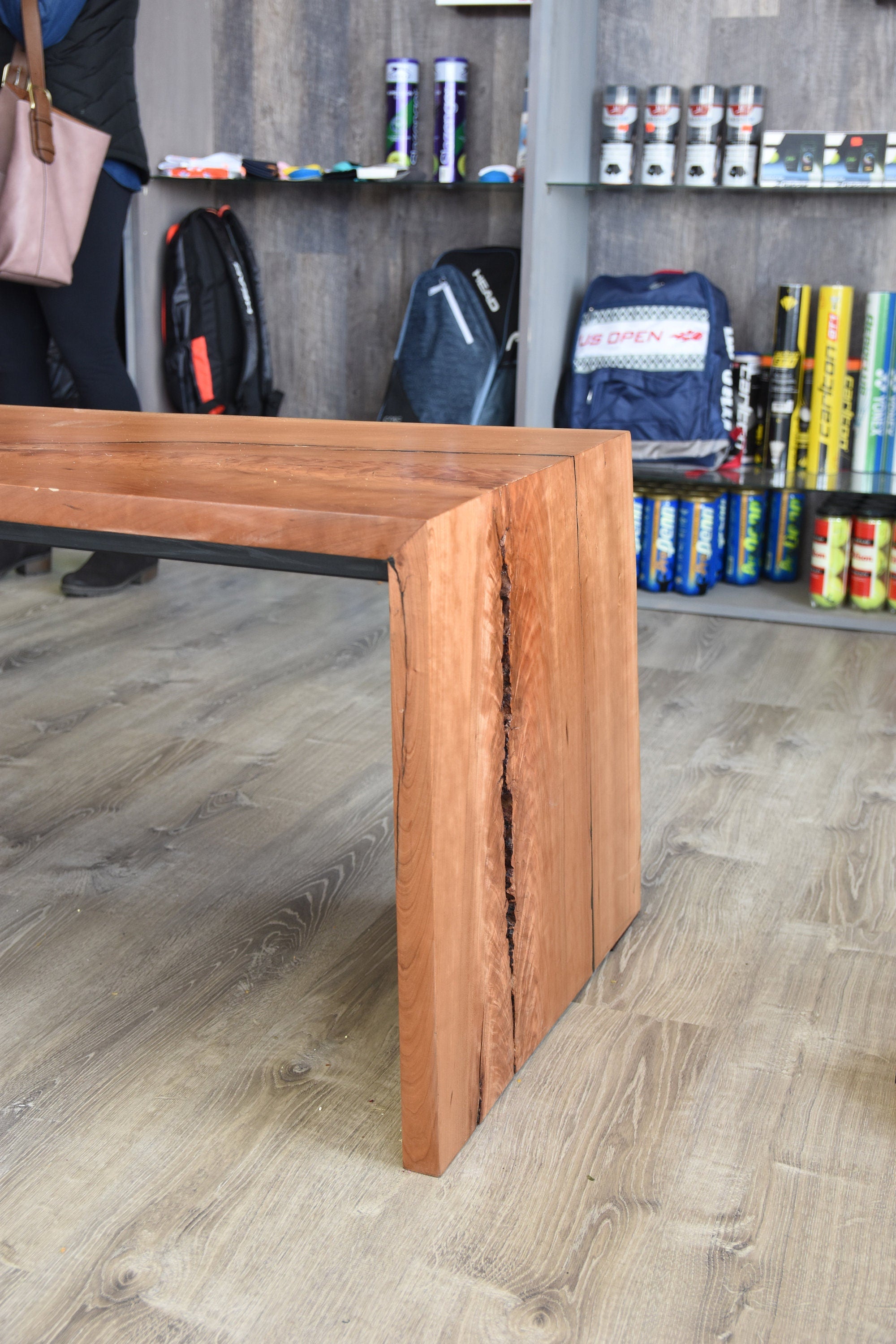 Live Edge Cherry Waterfall Bench