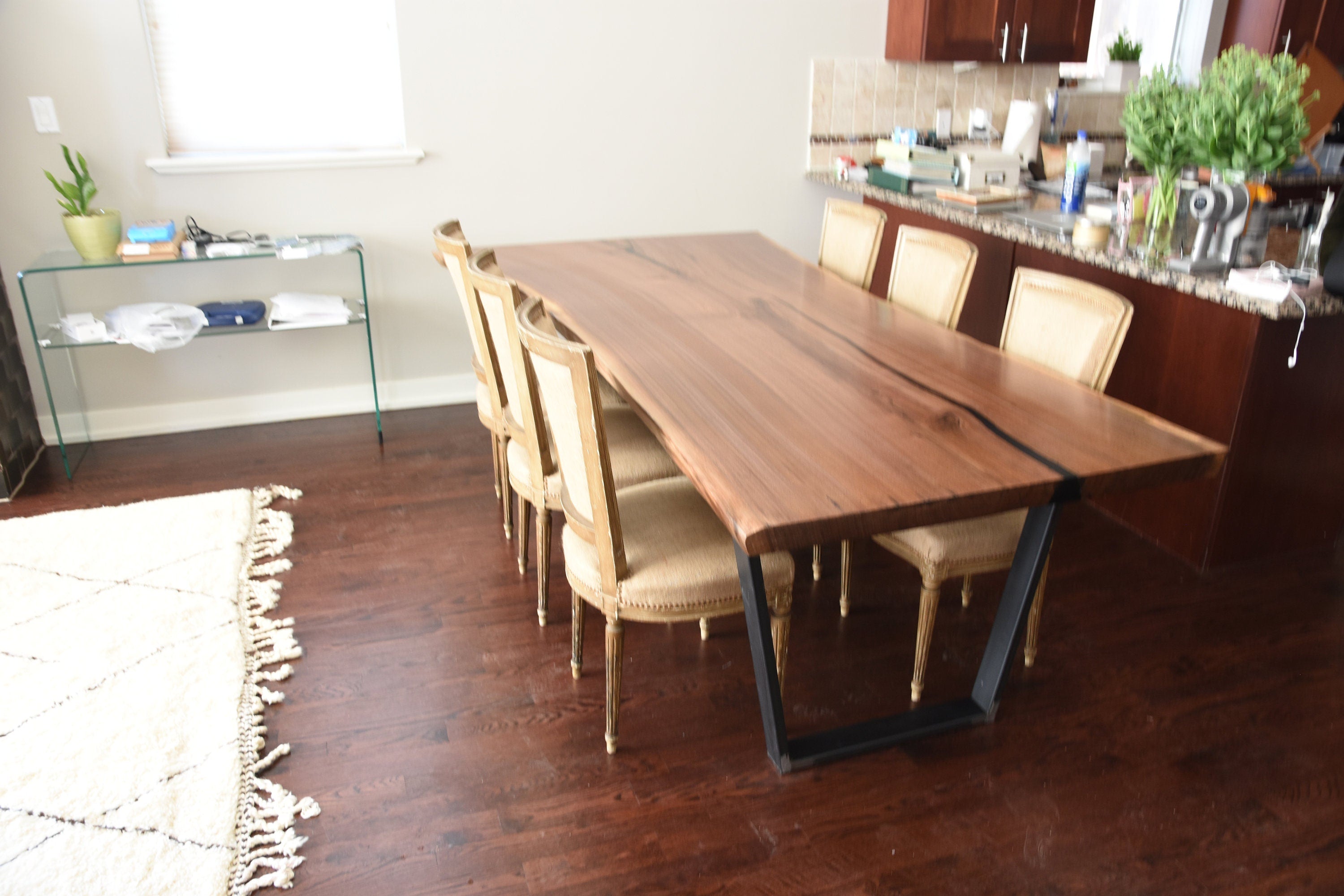 Live Edge Dining Table Single Slab Black Walnut