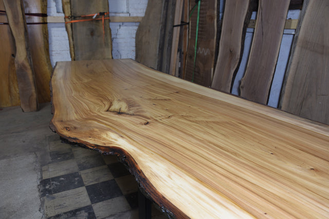 Live Edge Dining Table Elm Single Slab