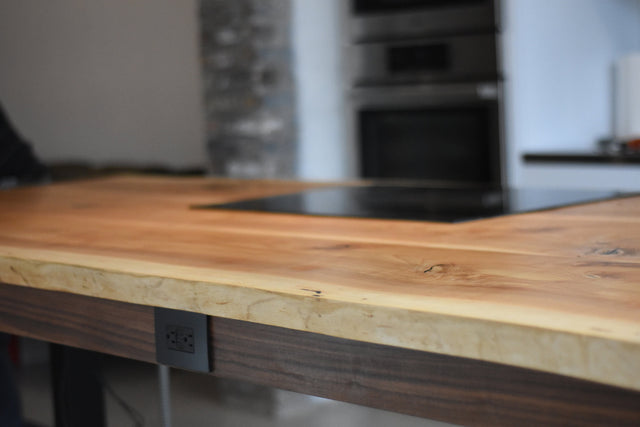 cut out stove top of kitchen island 