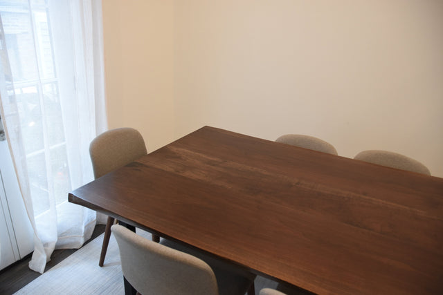 Book Matched Black Walnut Live Edge Dining Table