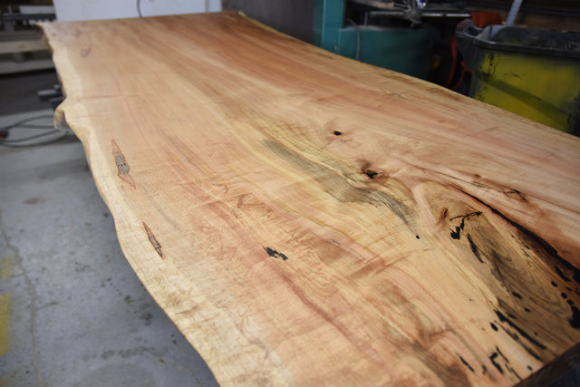 Live Edge Dining Table Maple Resin Filled Chicago Makers Studio