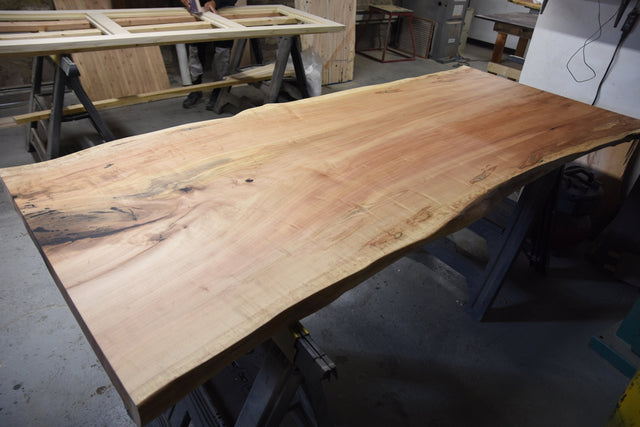 Live Edge Dining Table Maple Resin Filled Chicago Makers Studio