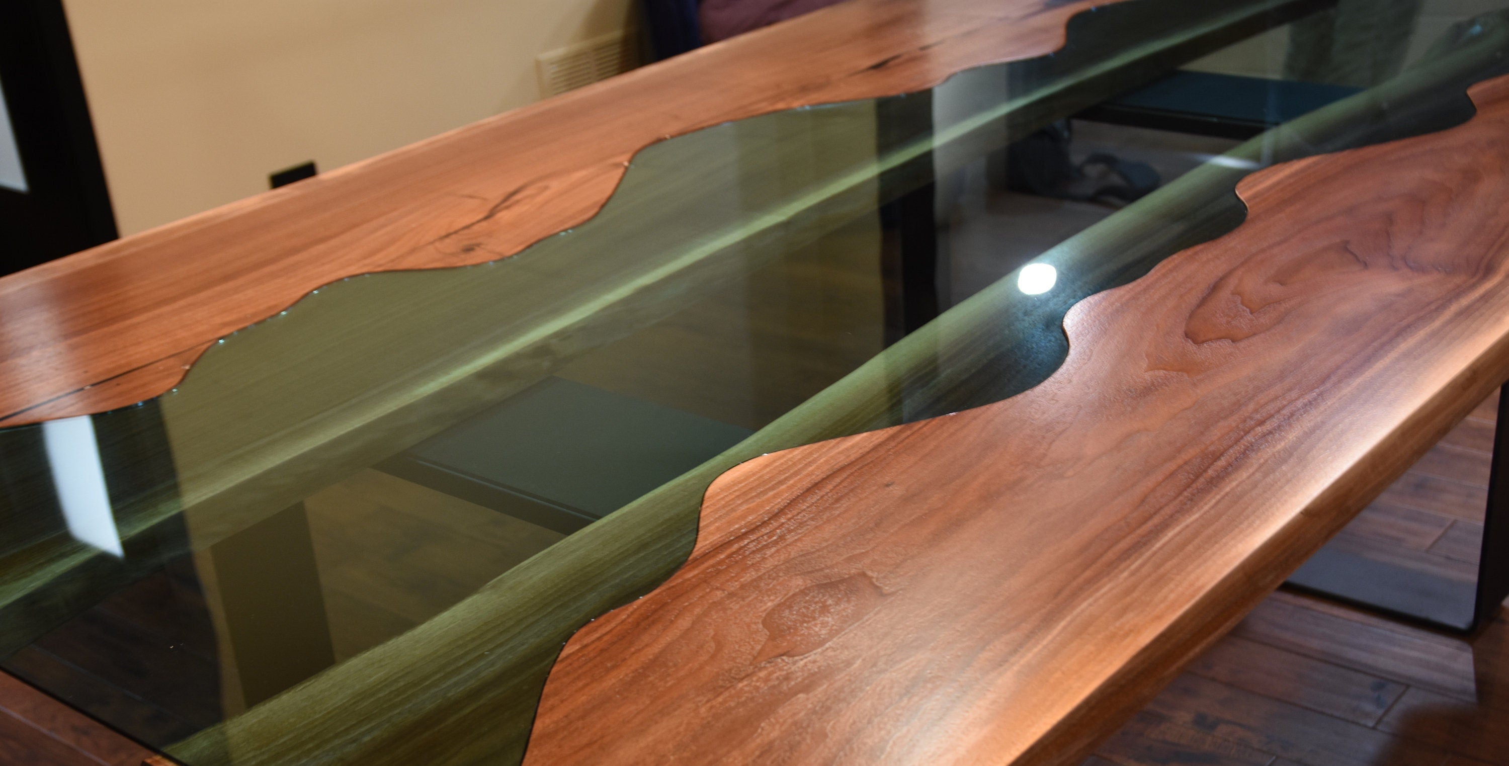 Product image 9: Handmade Black Walnut Live Edge River Dining Table