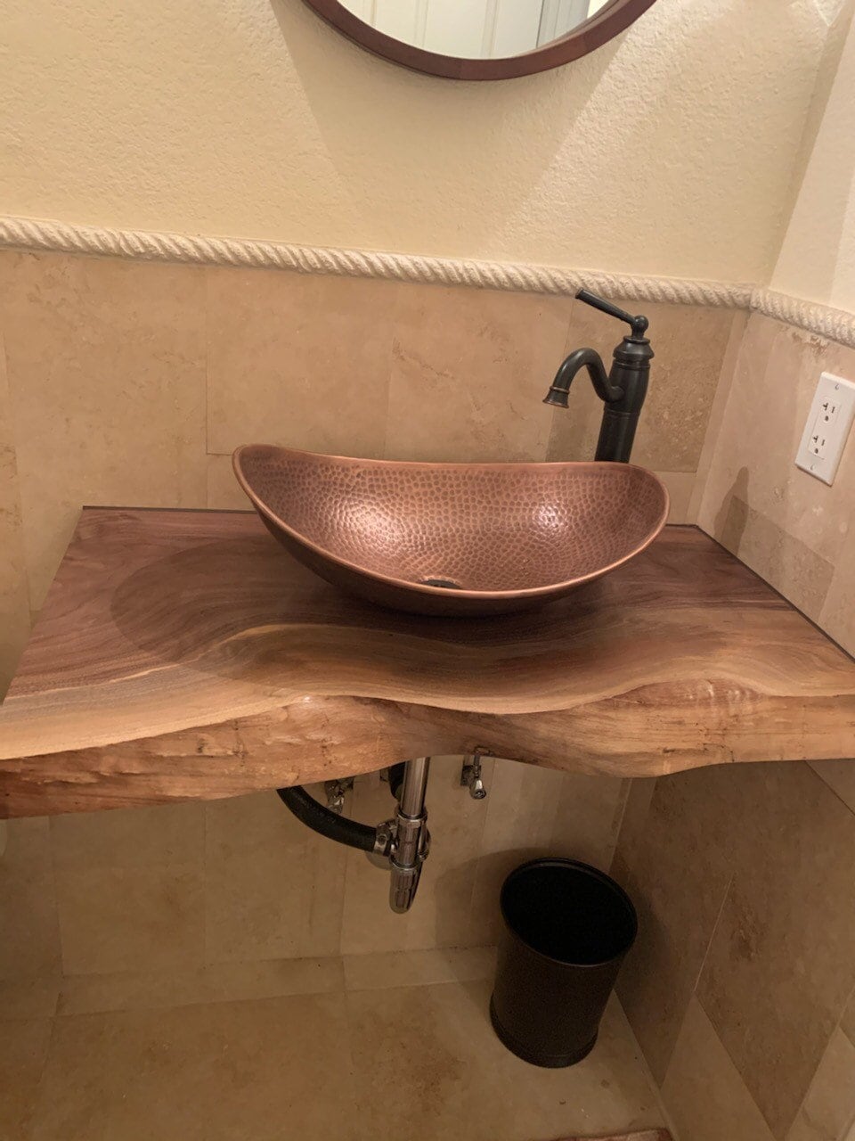 Live Edge Black Walnut Vanity