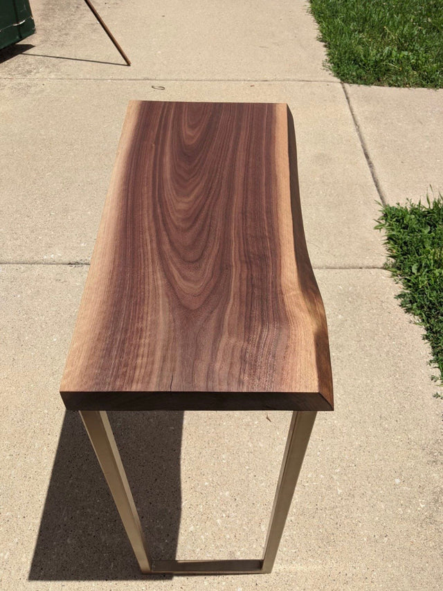 Live Edge Table for Entryway or Foyer Black Walnut 1