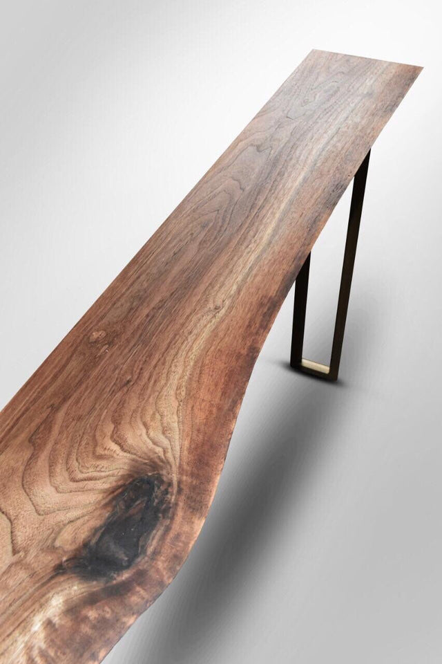 Live Edge Table for Entryway or Foyer Black Walnut 6