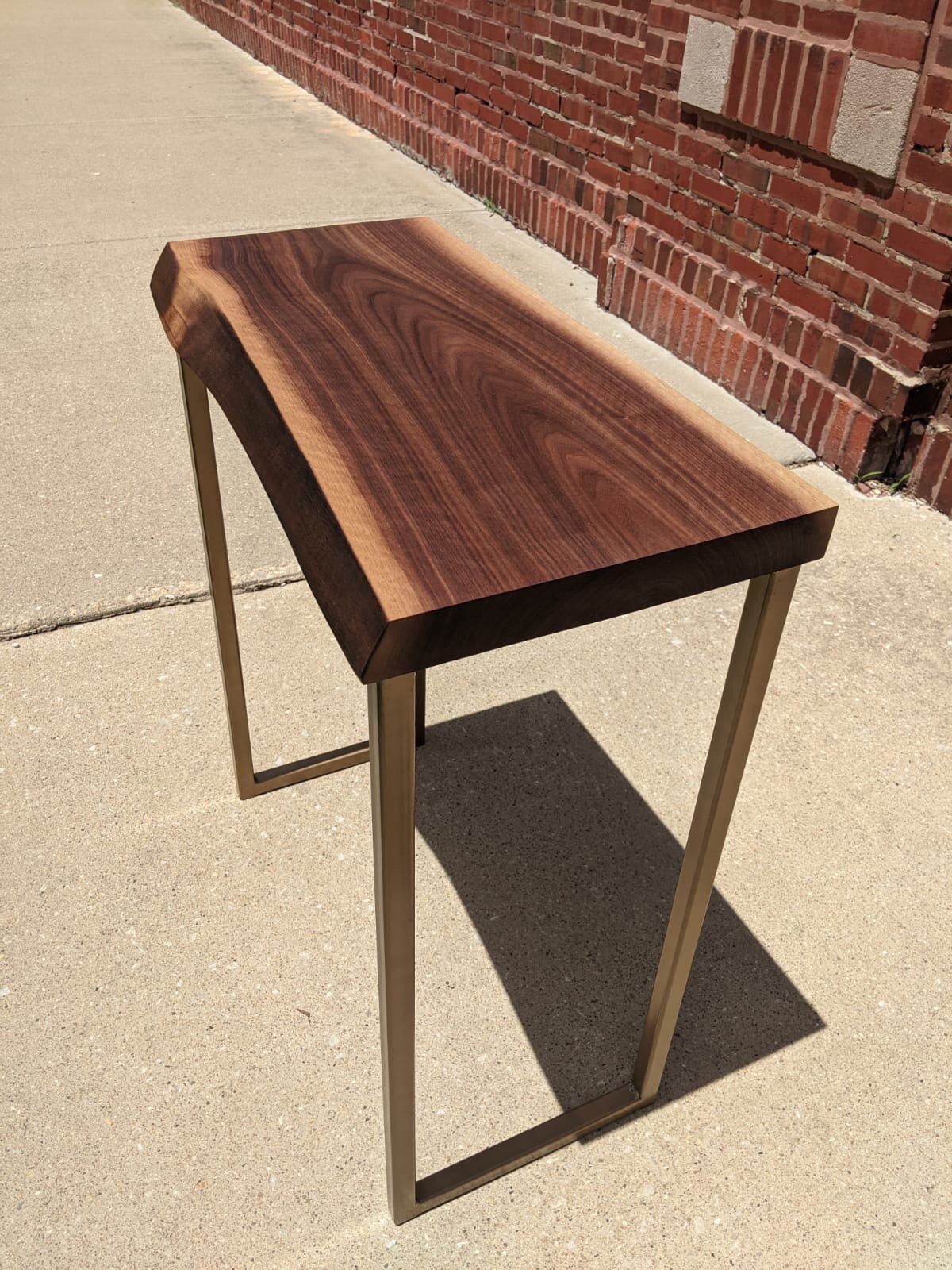 Live Edge Table for Entryway or Foyer Black Walnut 2