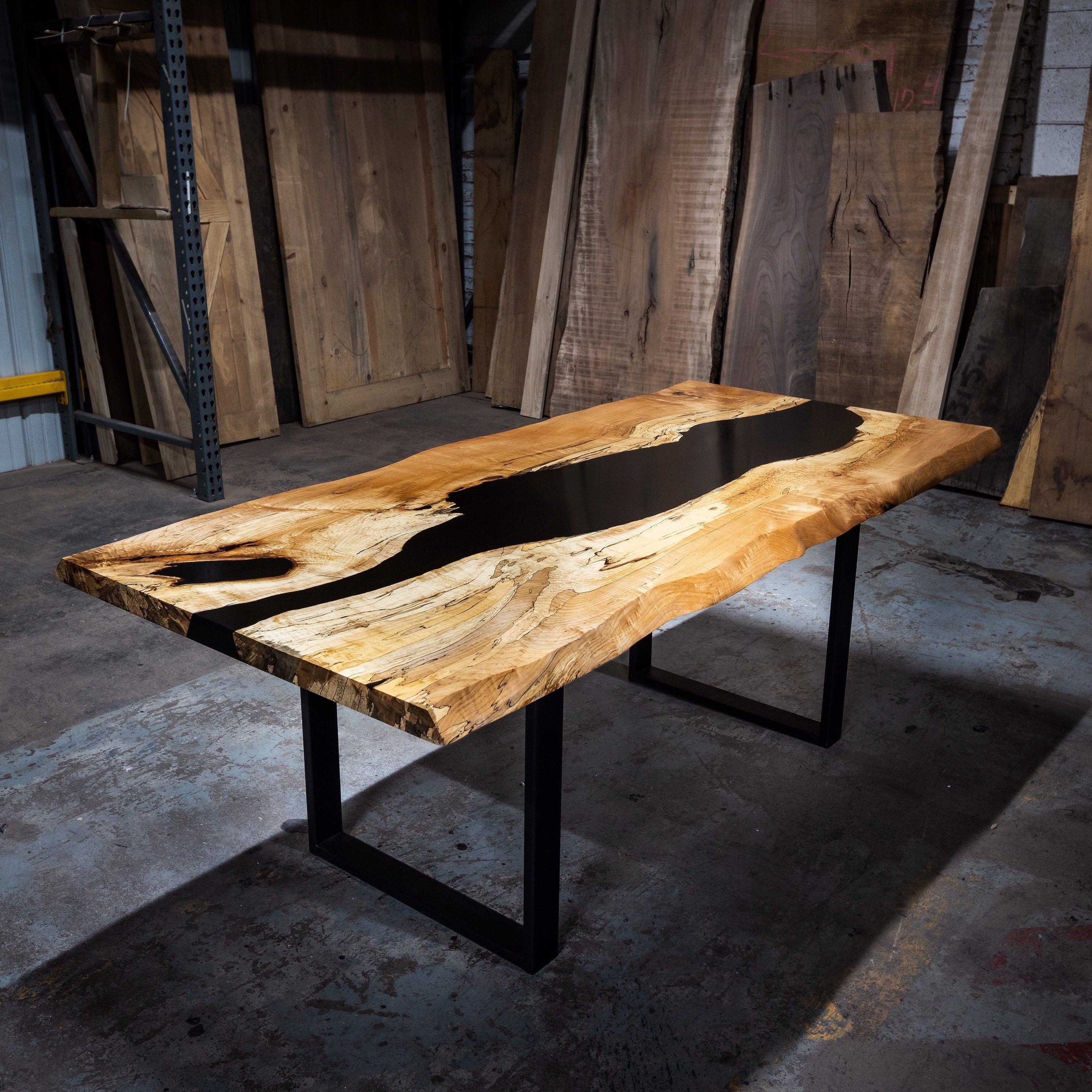 Black live edge deals table