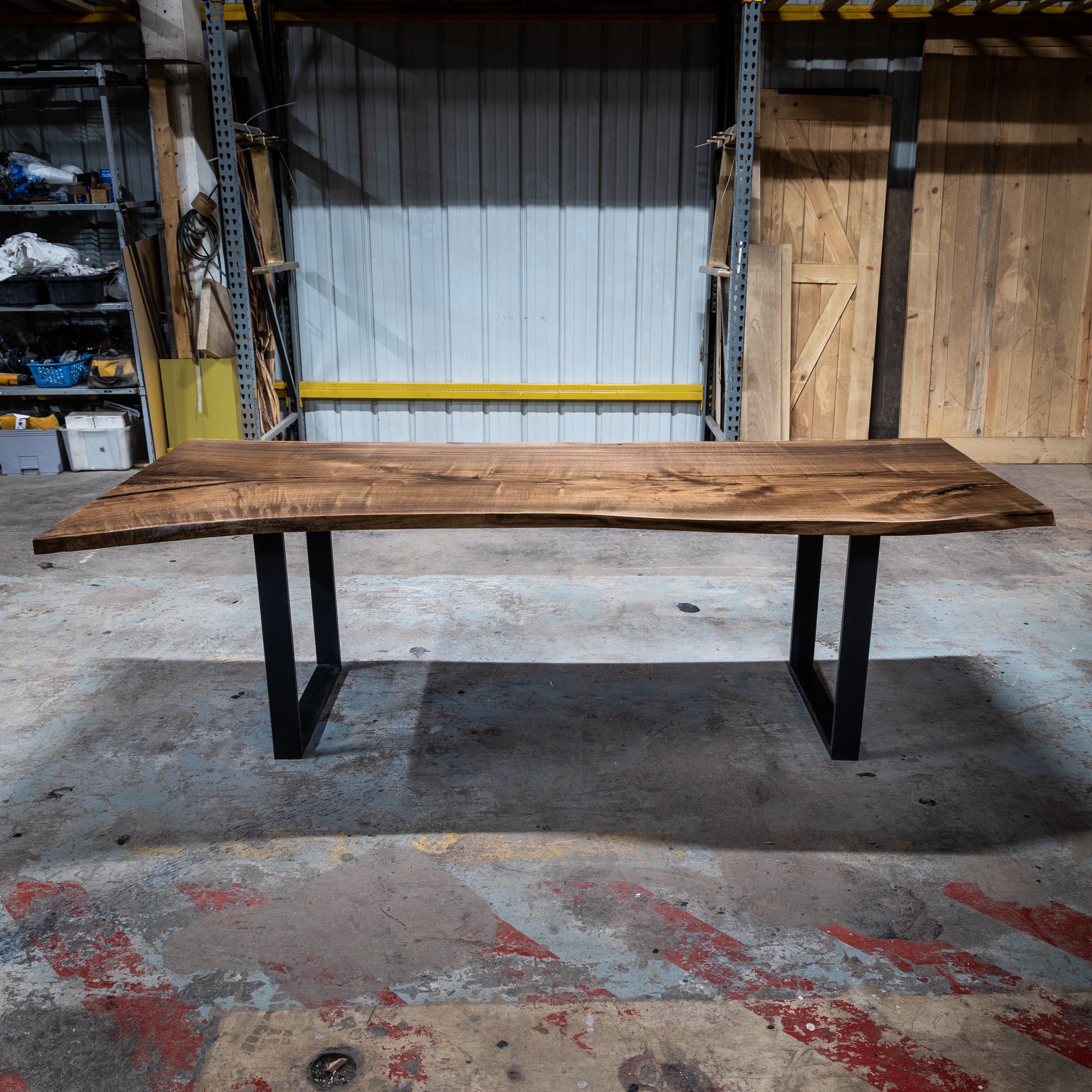 Single Slab Black Walnut Live Edge Dining Table